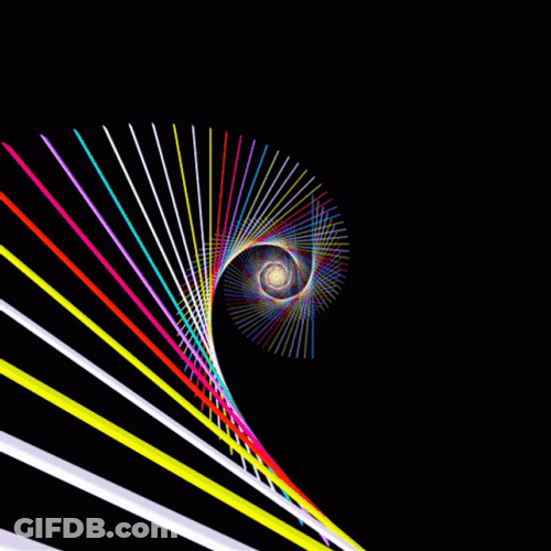 Rainbow Sticks Fractal Optic GIF