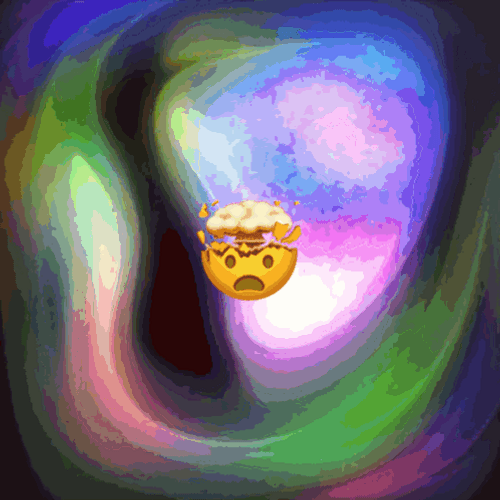 Rainbow Swirl Emoji Mind Blown Meme GIF