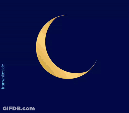 Rainbow Tie Dye Crescent Moon Good Night May All Your Dreams GIF