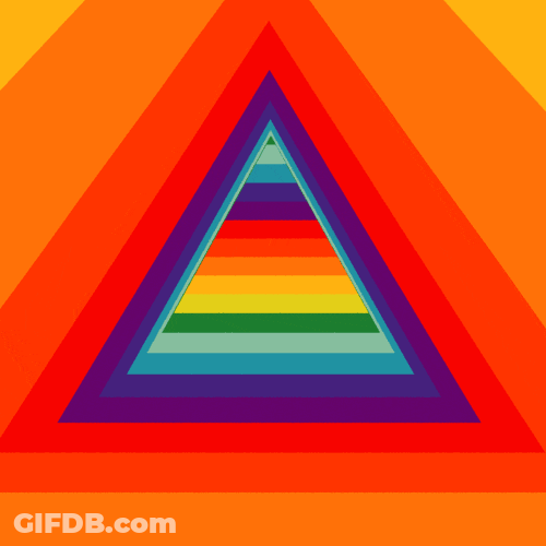 Rainbow Triangle Tunnel GIF