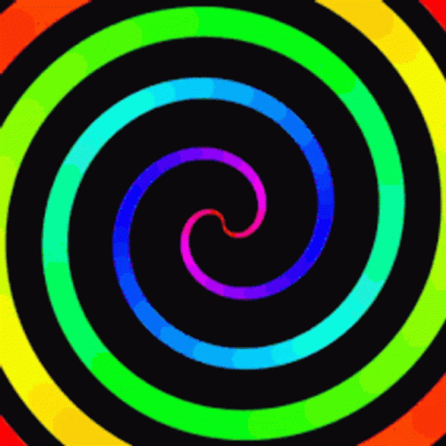 Rainbow Trippy Circle Spiral Loop GIF