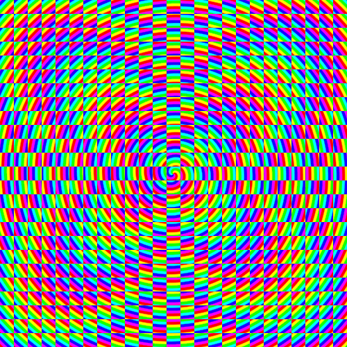 Rainbow Trippy Illusion Spiral Art GIF