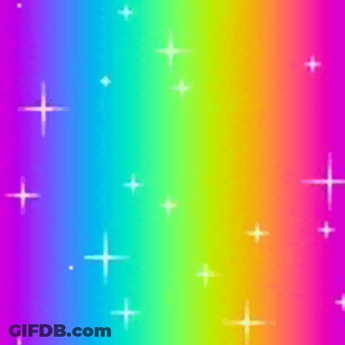 Rainbow Twinkling Stars GIF