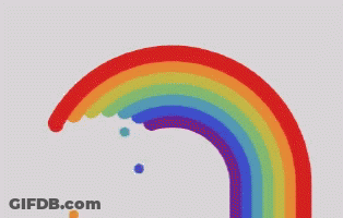 Rainbow With Dots On Bottom GIF