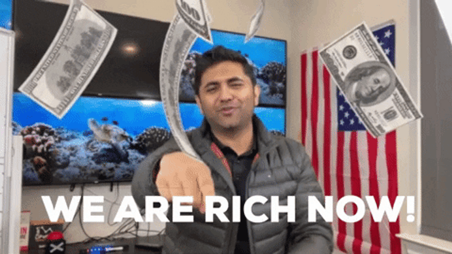 Raining Funny Money GIF