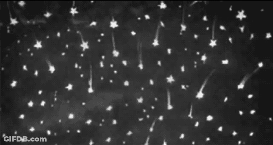 Raining Meteor Stars GIF