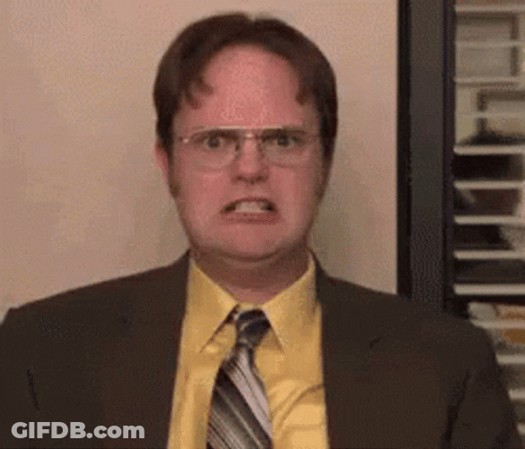 Rainn Wilson Yelling GIF