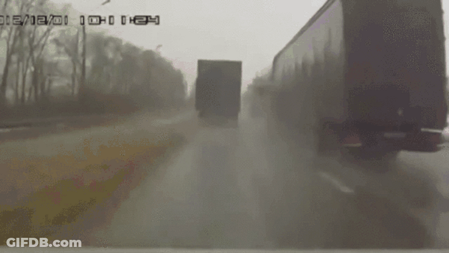 Rainy Day Car Crash GIF