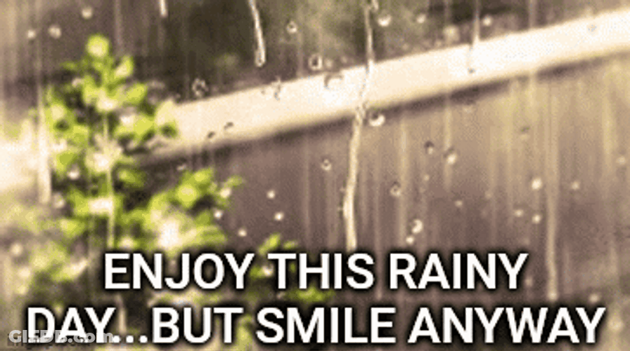 Rainy Friday Glass Window With Raindrops GIF