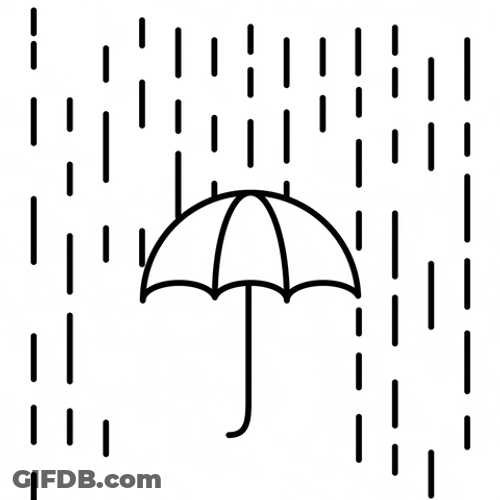 Rainy Friday Minimalist Umbrella GIF