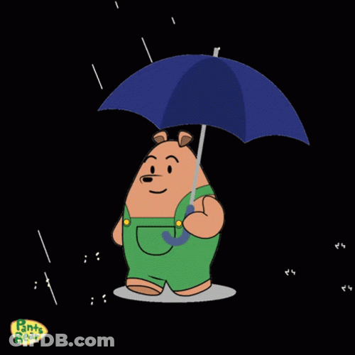 Rainy Friday Pants Bear Walking GIF