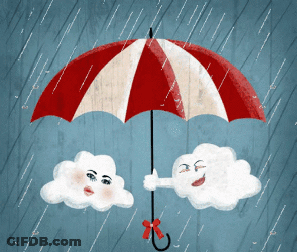 Rainy Good Morning Cloud Couple GIF
