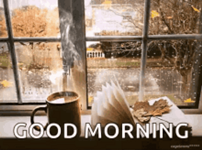 Rainy Good Morning Fall Season GIF