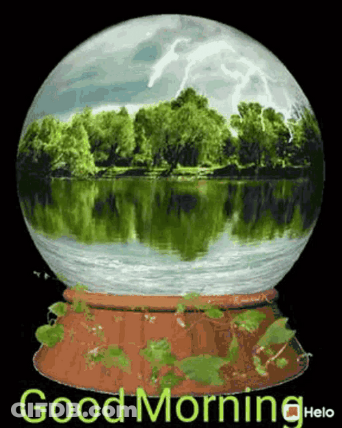 Rainy Good Morning In Snow Ball GIF