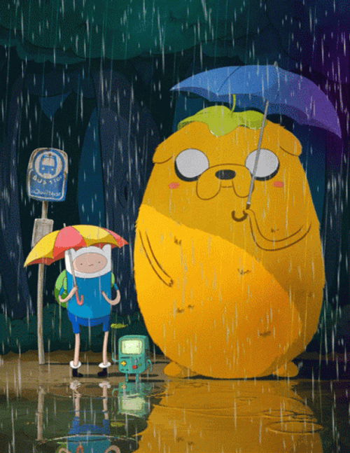 Rainy Monday With Adventure Time GIF