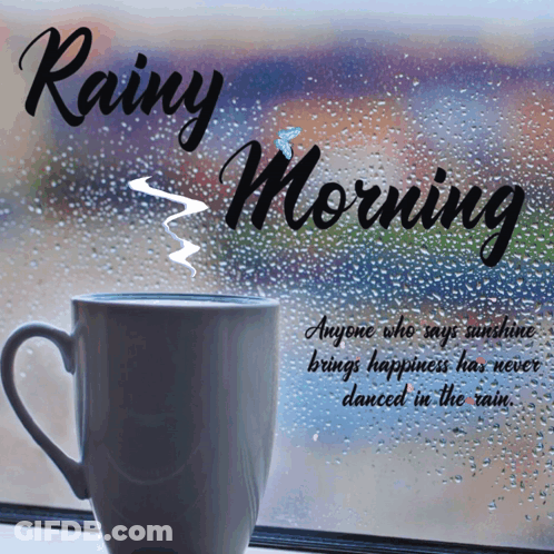 Rainy Morning Coffee GIF