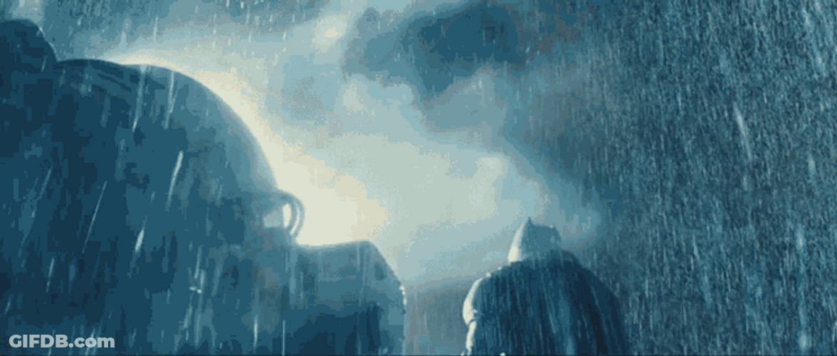 Rainy Night Bat Signal On GIF