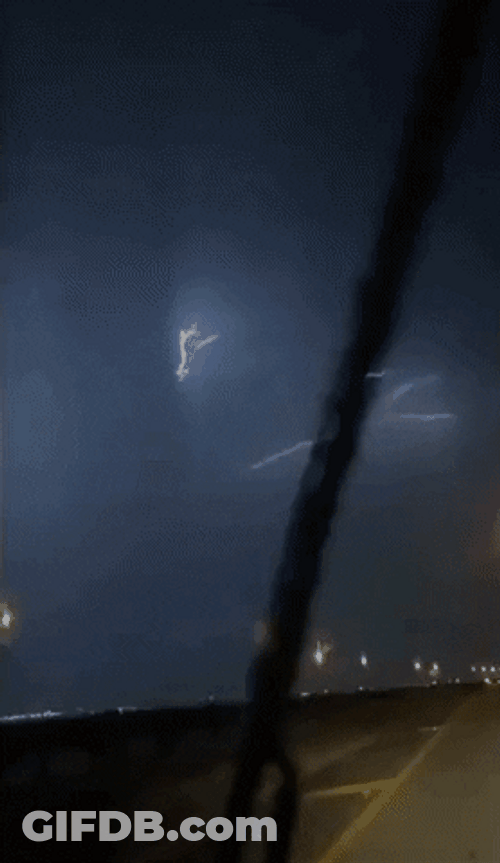 Rainy Night Lightning GIF