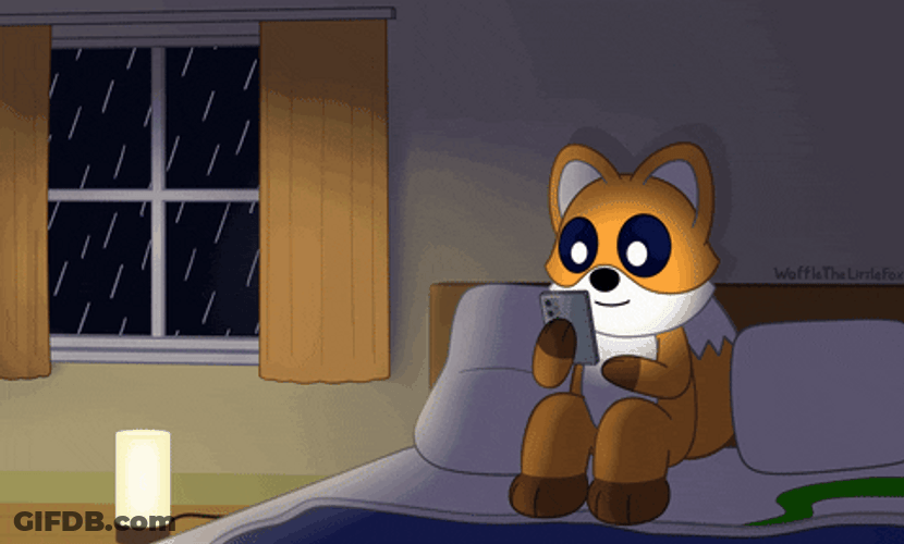 Rainy Night On Screen GIF
