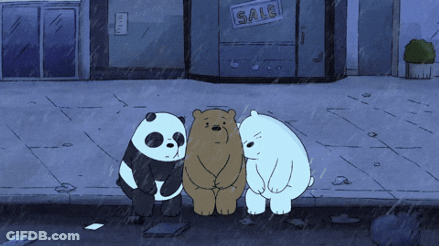Rainy Night We Bare Bears Sad GIF
