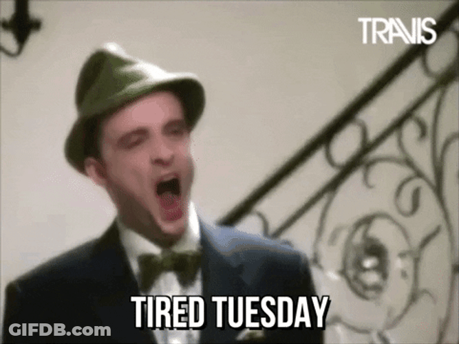 Rainy Tired Tuesday Yawning GIF