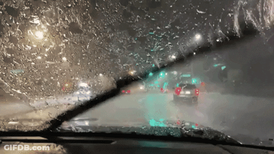 Rainy Tuesday Car Windshield GIF