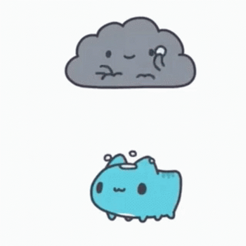 Rainy Wednesday Bugcat Capoo Black Cloud GIF