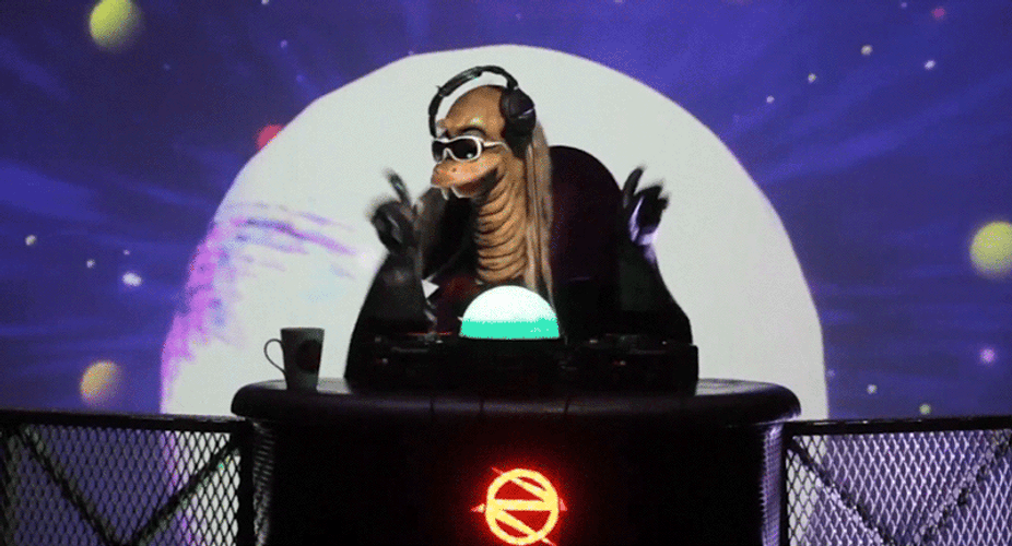 Raise The Roof Alien DJ GIF