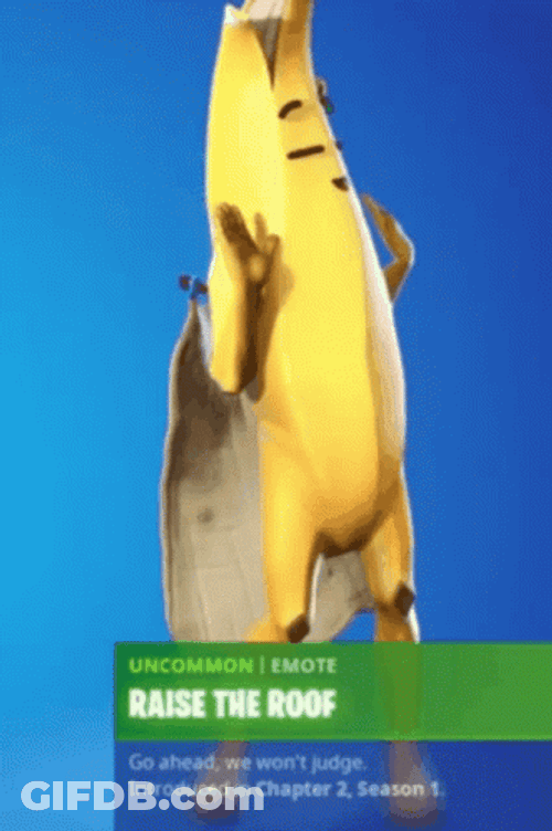 Raise The Roof Fortnite Peely GIF