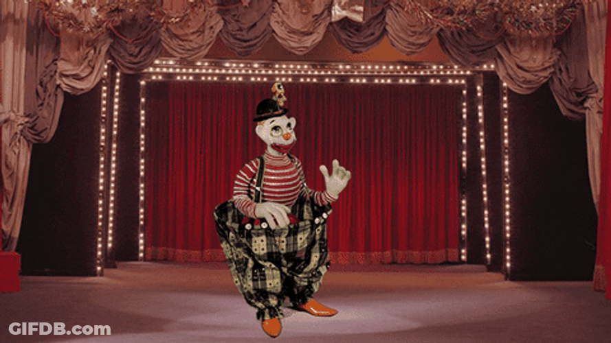Raise The Roof Marionette Clown GIF