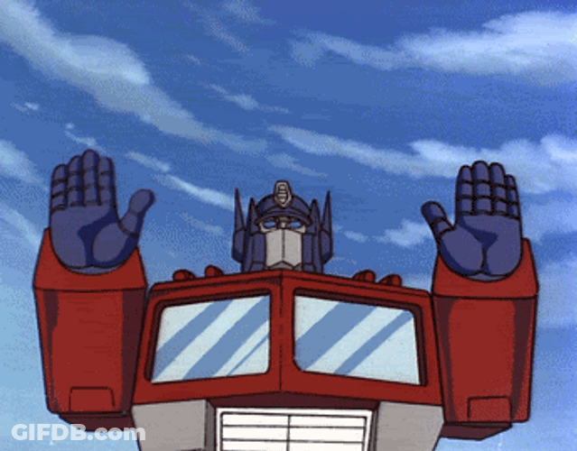 Raise The Roof Optimus Prime GIF