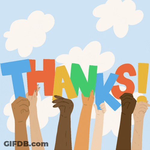 Raised Arms Animated Thank You GIF