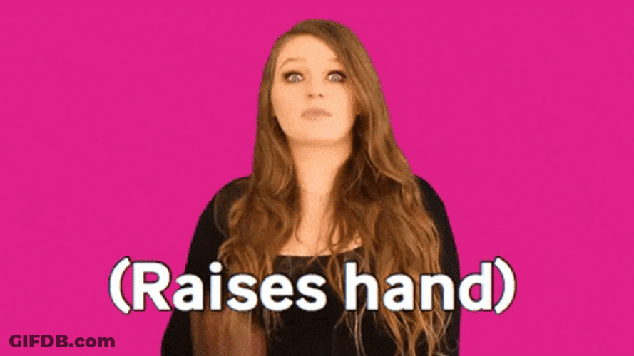 Raises Hand Roll Call GIF