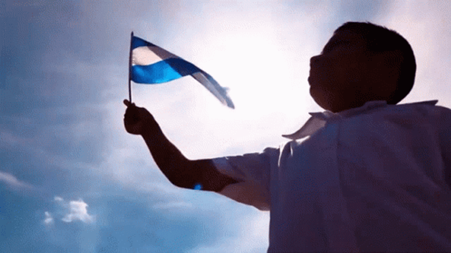 Raising El Salvador Flag GIF