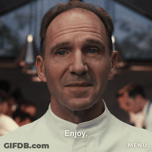 Ralph Fiennes Enjoy The Menu GIF