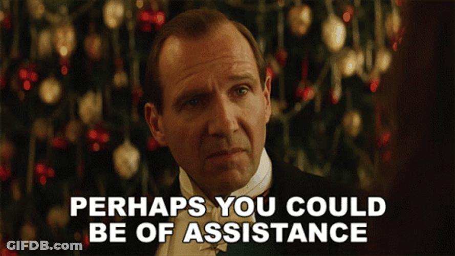 Ralph Fiennes Perhaps Need Of Assistance GIF