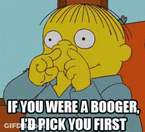 Ralph From The Simpsons Covering Nose GIF