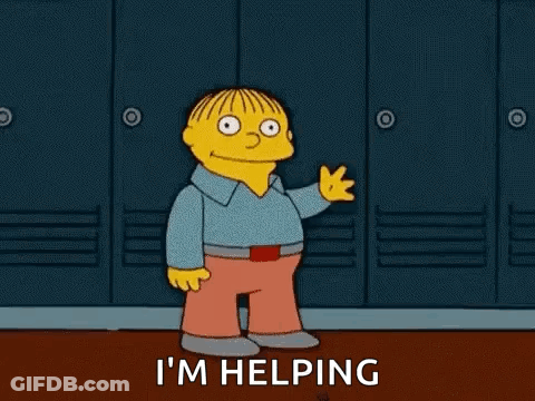 Ralph From The Simpsons Waving In Front Of Lockers GIF