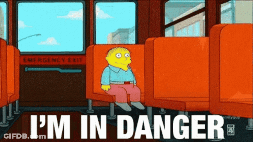 Ralph Inside Bus I'm In Danger GIF