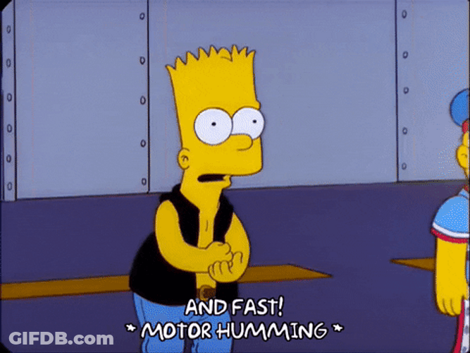 Ralph Wiggum And Fast Motor Humming GIF