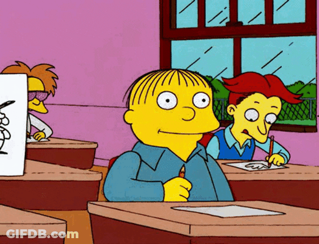 Ralph Wiggum Draws A Heart On His Face GIF