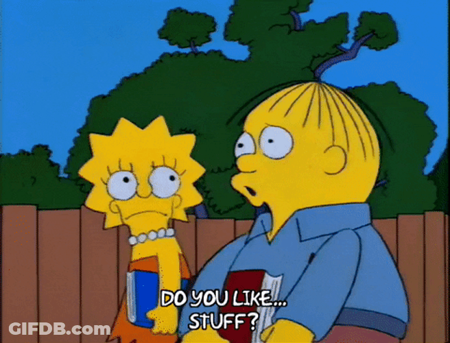 Ralph Wiggum Flirting Asking Do You Like Stuff GIF