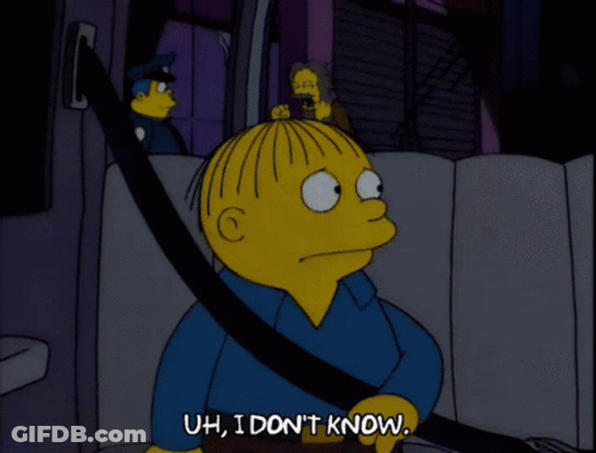 Ralph Wiggum I Dunno GIF