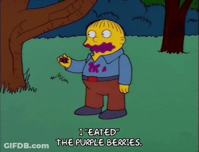 Ralph Wiggum I Eated The Purple Berries GIF