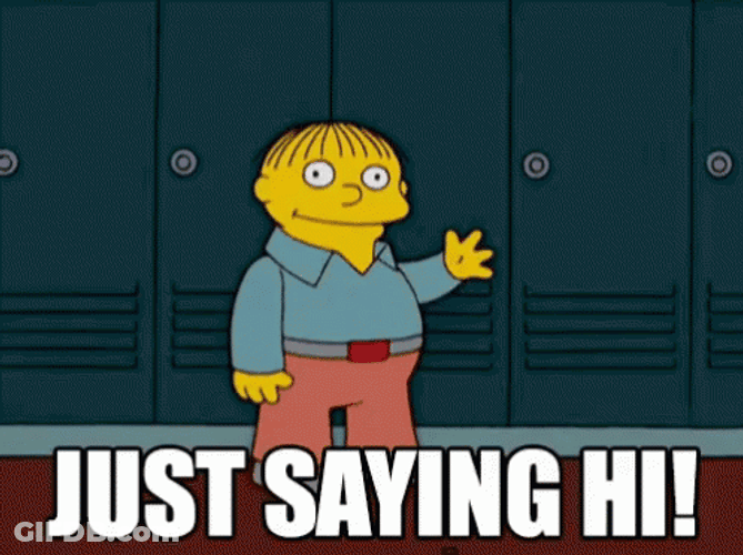 Ralph Wiggum Just Saying Hi GIF