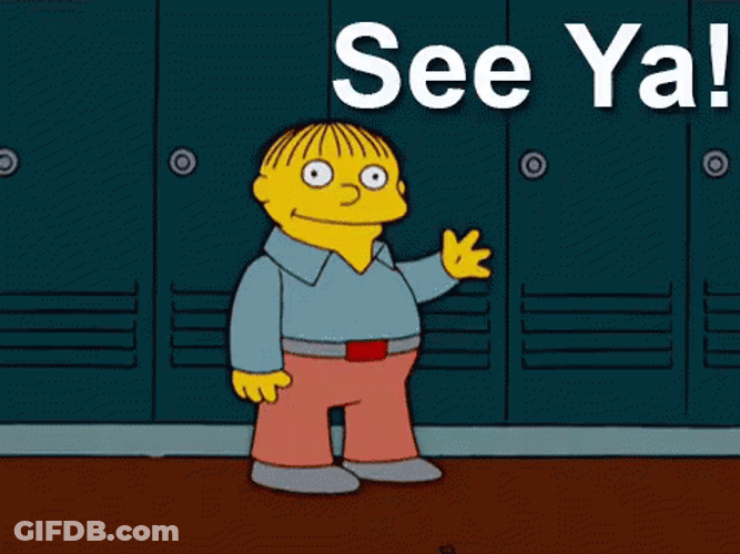 Ralph Wiggum See Ya Bye Bye GIF