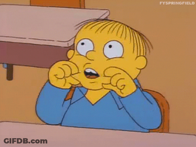 Ralph Wiggum Stretching His Mouth GIF