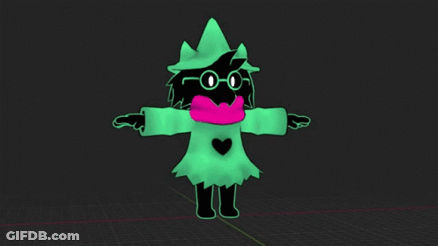 Ralsei Deltarune Neon Explode Disentegrate GIF