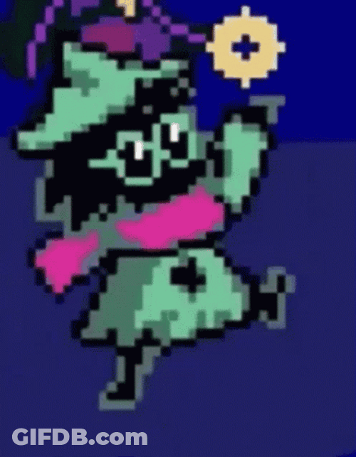 Ralsei Deltarune Pixel Gun Shooting GIF