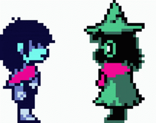 Ralsei Deltarune Pixel Kiss GIF
